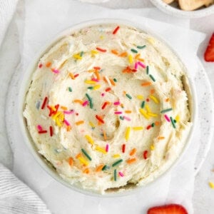 funfetti dip in bowl.