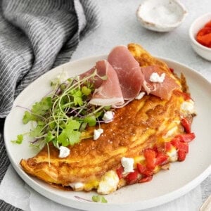 Goat Cheese Omelet on a plate.