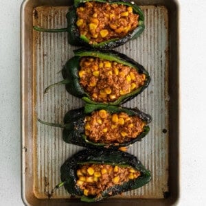 stuffing peppers.