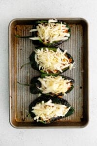 pppers with cheese on them.