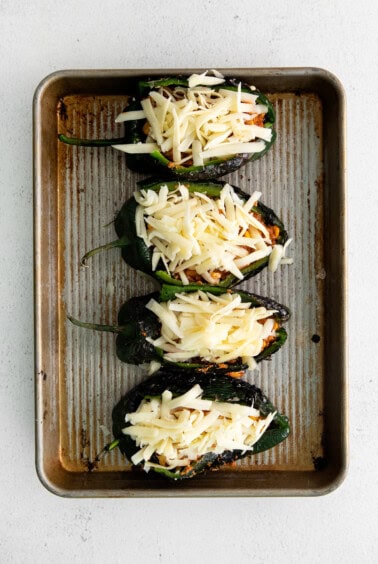 pppers with cheese on them.