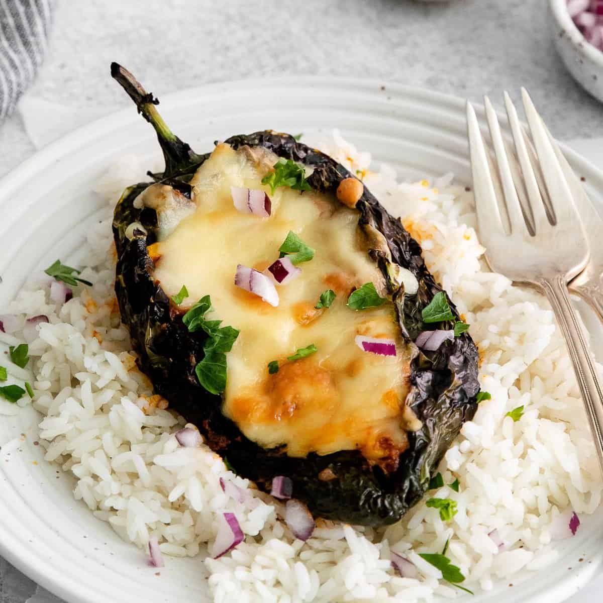 The Best Stuffed Poblano Peppers The Cheese Knees