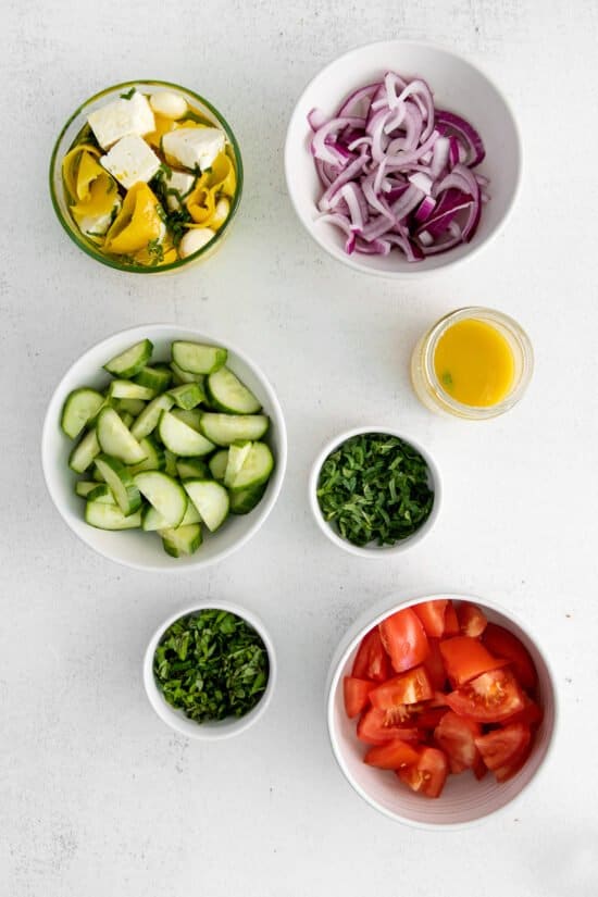 Cucumber Tomato Feta Salad - The Cheese Knees