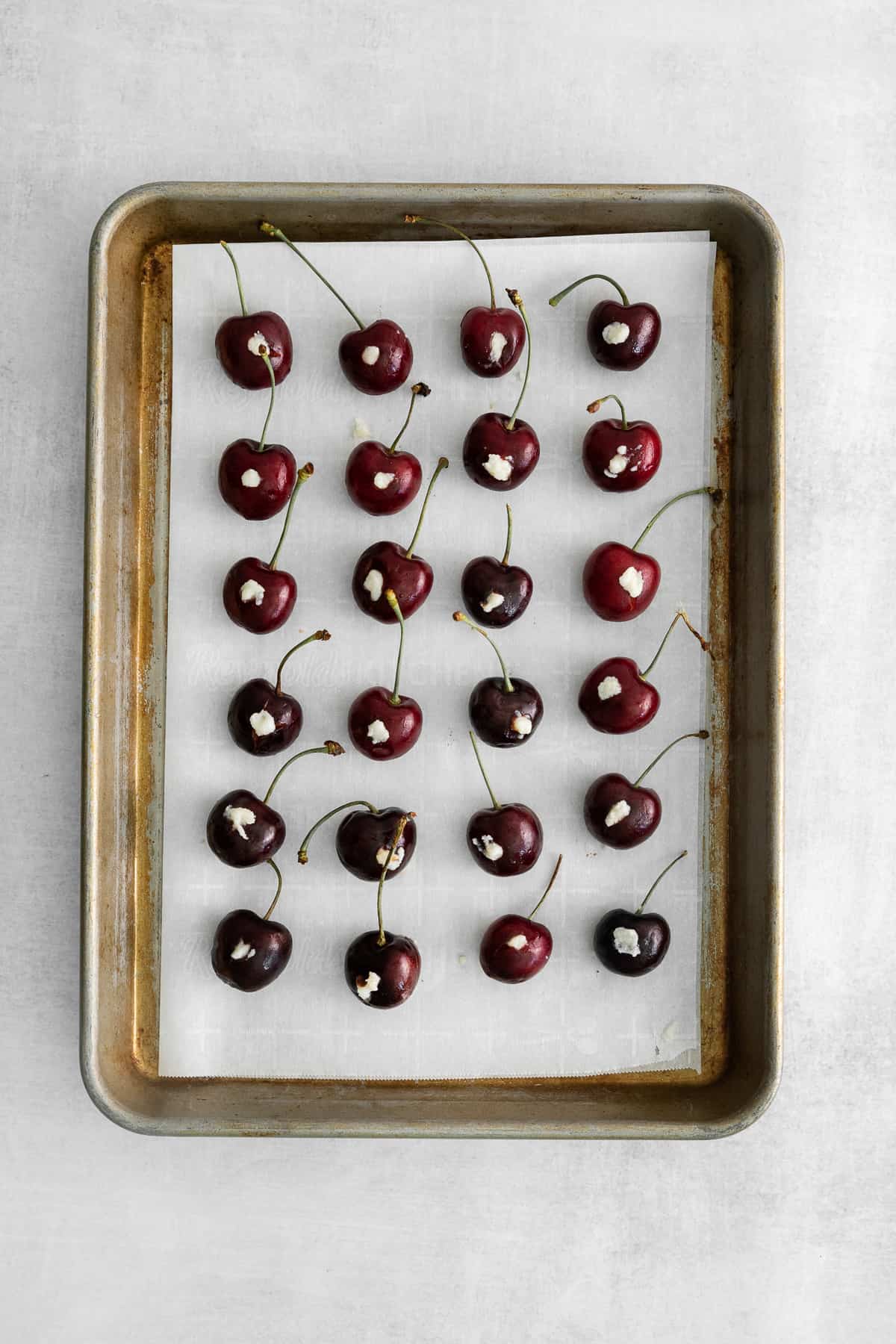 Chocolate covered cherries with marscapone cheese in the middle. 