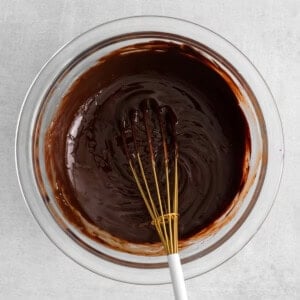 Melted chocolate in a bowl.