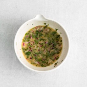 dressing in bowl.