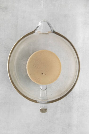 yeast activating in bowl.