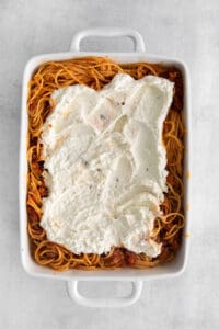 ricotta on spaghetti.
