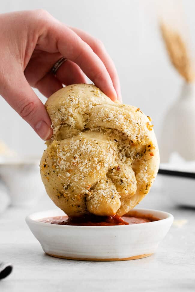 The BEST Parmesan Garlic Knots The Cheese Knees