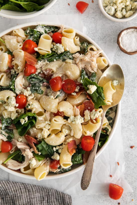 Gorgonzola Chicken Pasta Salad The Cheese Knees 