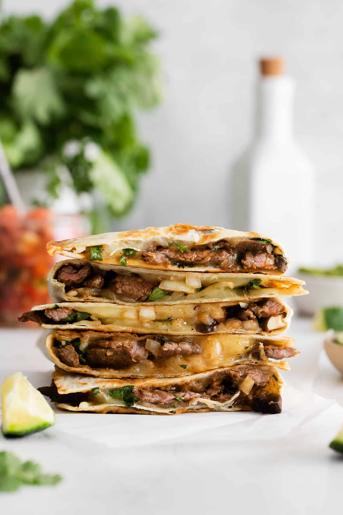 Stack of quesadilla.