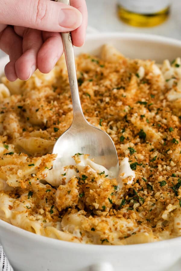 Truffle Mac and Cheese in a bowl.