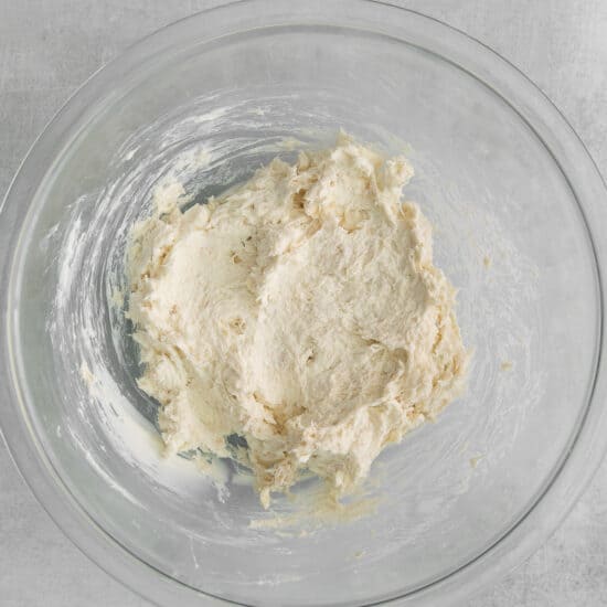 cream cheese in bowl.