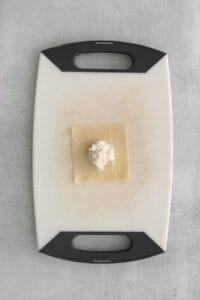 cream cheese filling in wrapper.