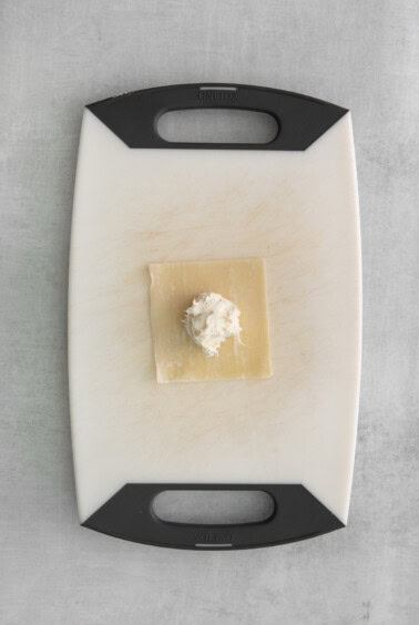 cream cheese filling in wrapper.