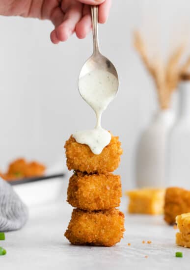 fried mac and cheese with ranch.