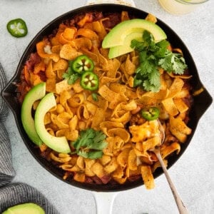 Cheesy frito taco skillet.