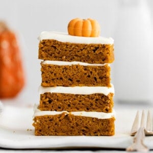 Pumpkin bars with cream cheese frosting.