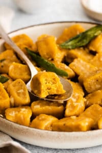 gnocchi in bowl.