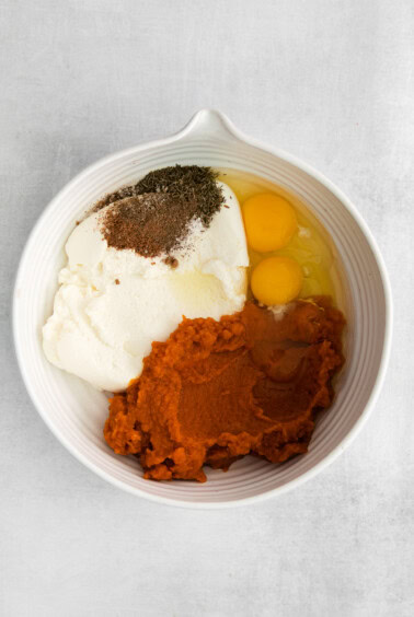 ingredients in bowl.