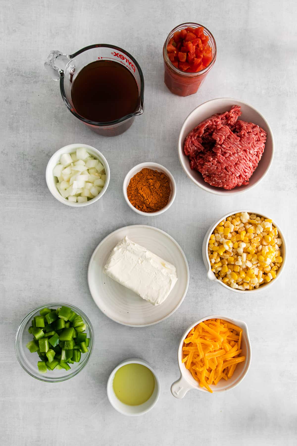 ingredients on countertop.