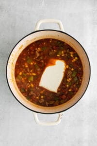 cream cheese in soup.