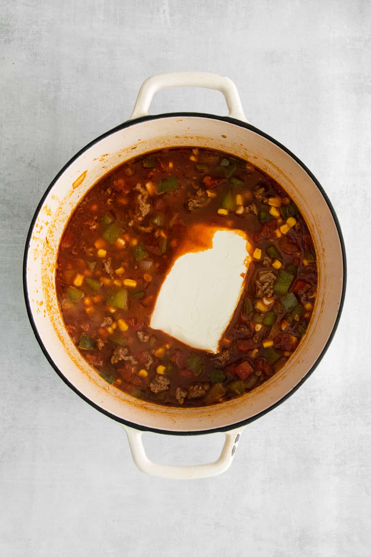 cream cheese in taco soup.