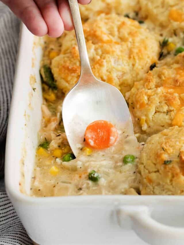 Chicken Pot Pie with Biscuits Cheese Knees