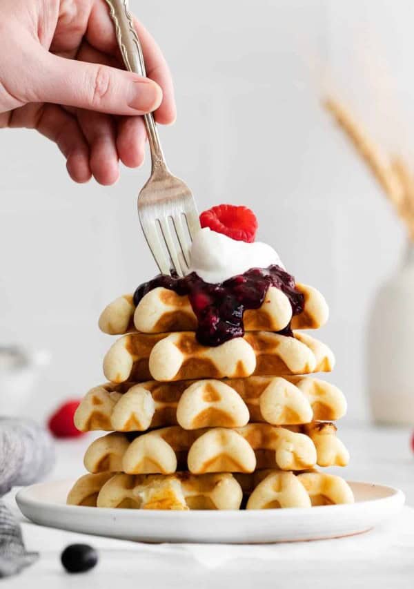 Cream Cheese Stuffed Waffles