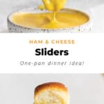 Ham and cheese sliders.