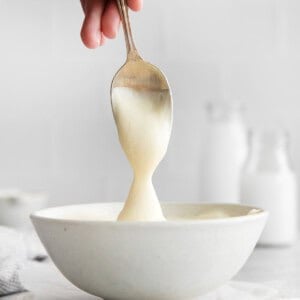 Frosting in a bowl.