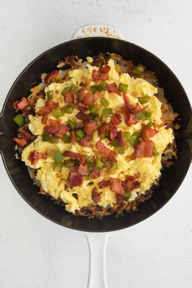 Breakfast Pizza with Hash Brown Crust - The Cheese Knees