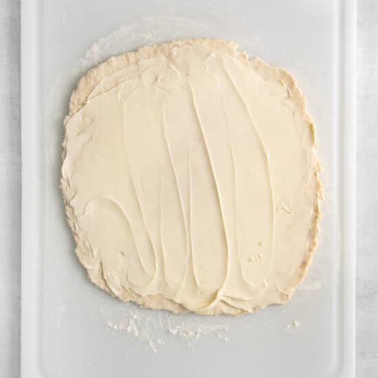 butter on dough.