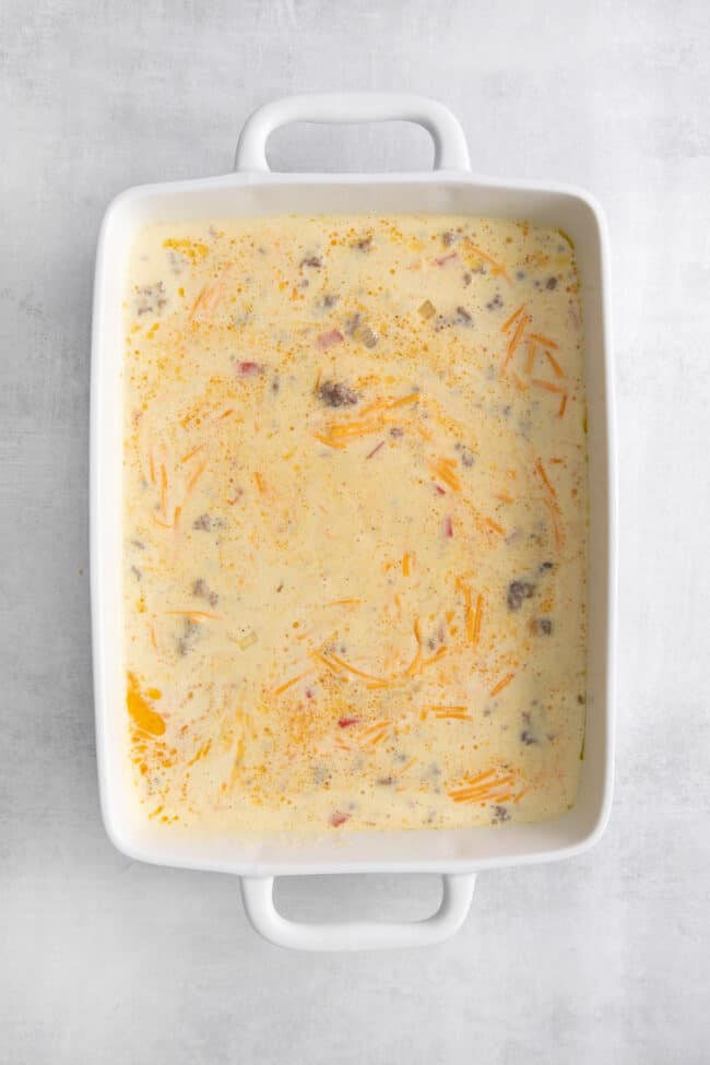 Easy Sausage Egg and Cheese Casserole - The Cheese Knees