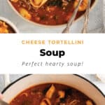 Cheese tortellini soup.