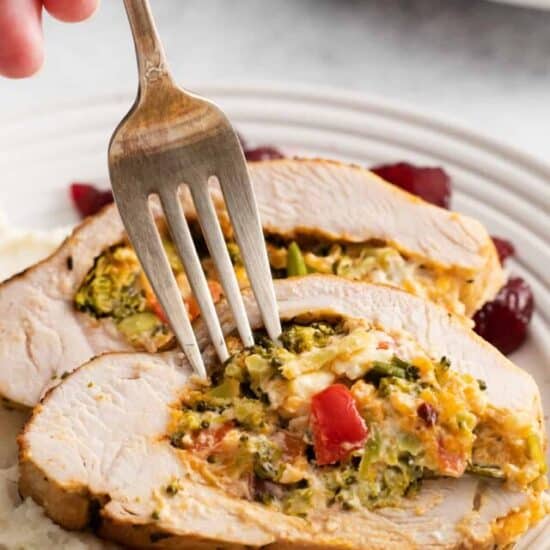 Broccoli & Cheese Stuffed Turkey Breast