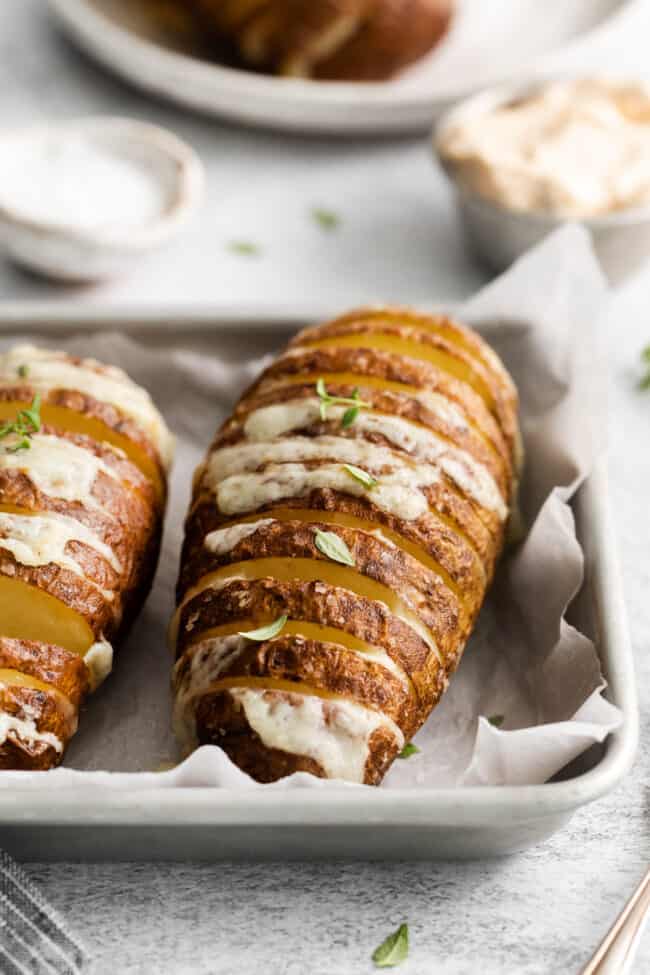 Air Fryer Hasselback Potatoes The Cheese Knees
