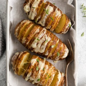 Air fryer hasselback potatoes.