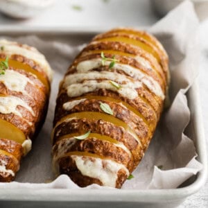 Air fryer hasselback potatoes.