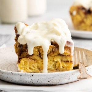 Cinnamon roll casserole.