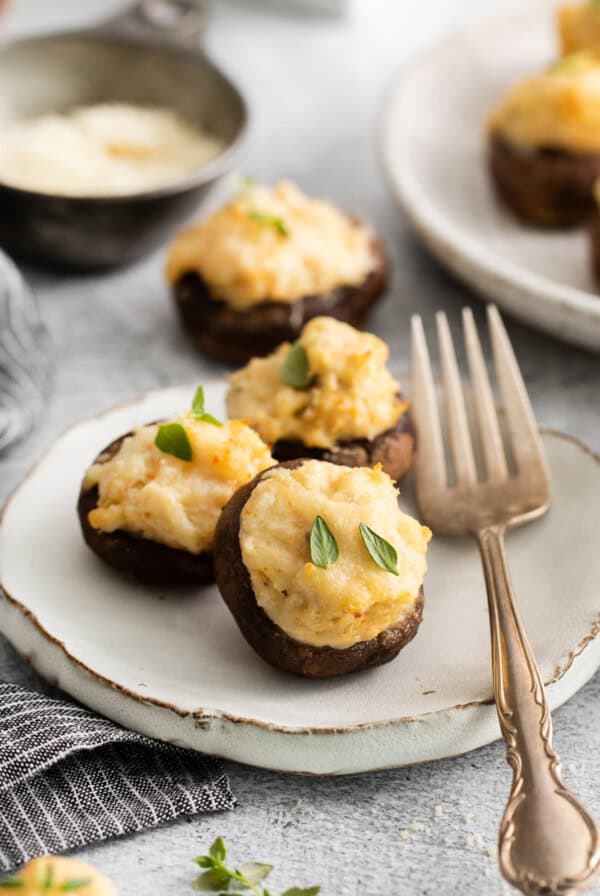 Cream cheese stuffed mushrooms.