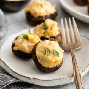 Cream cheese stuffed mushrooms.