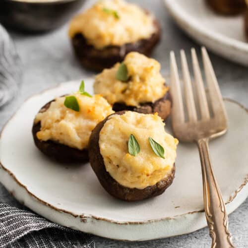 Cream cheese stuffed mushrooms.
