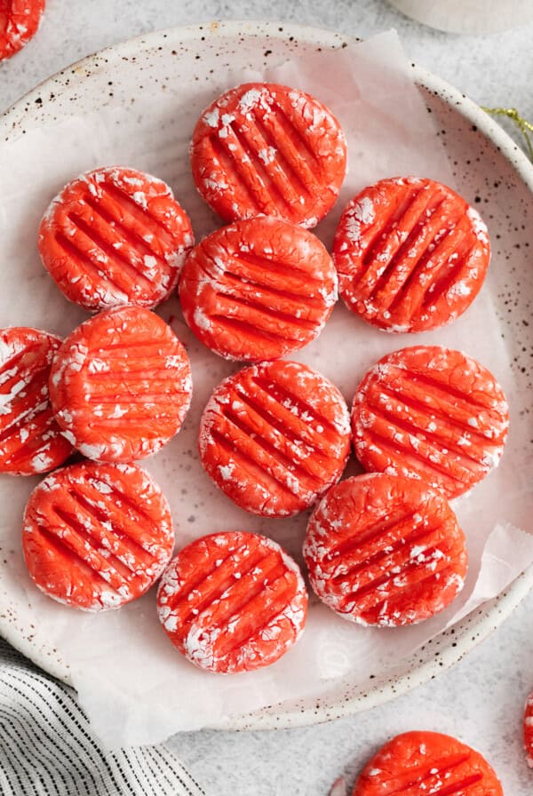 mints on plate/