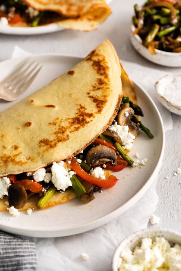 Goat cheese crepes.