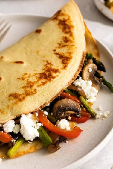 Goat cheese crepes.