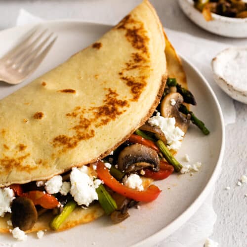 Goat cheese crepes.