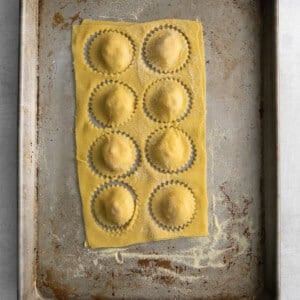 ravioli sliced.