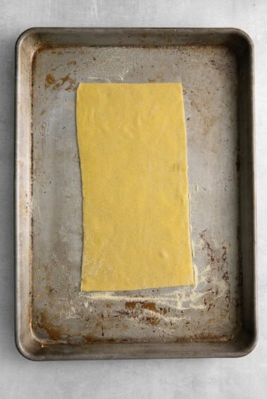 dough rolled out.