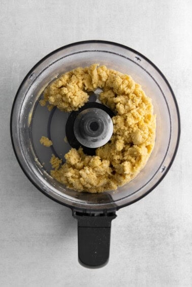 dough in food processor.